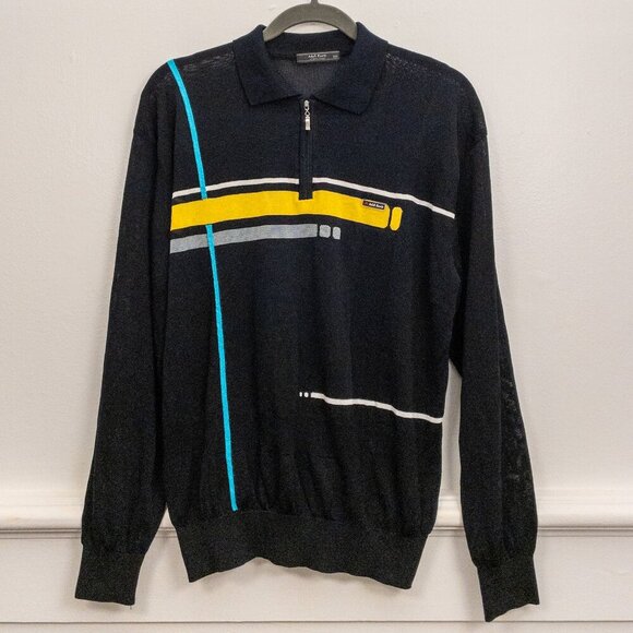 Mil Ford Sweaters - Mil Ford Sports & Golf Retro Zip Polo Sweater - Unique & Stylish